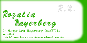 rozalia mayerberg business card